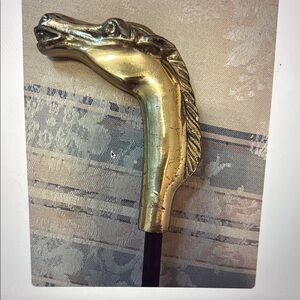 Brass Horse Head Fireplace Hook